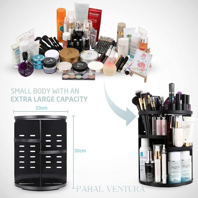 Makeup organizer compartments