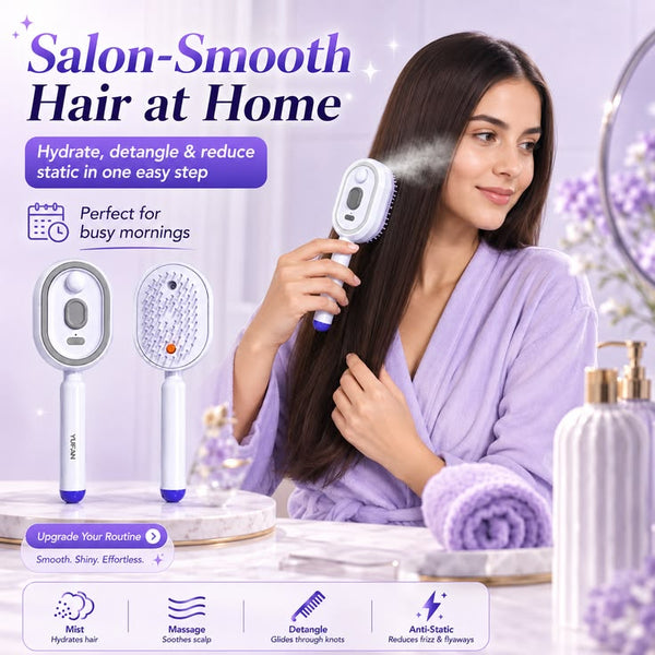 Steam Brush Rechargeable Detangling Tool