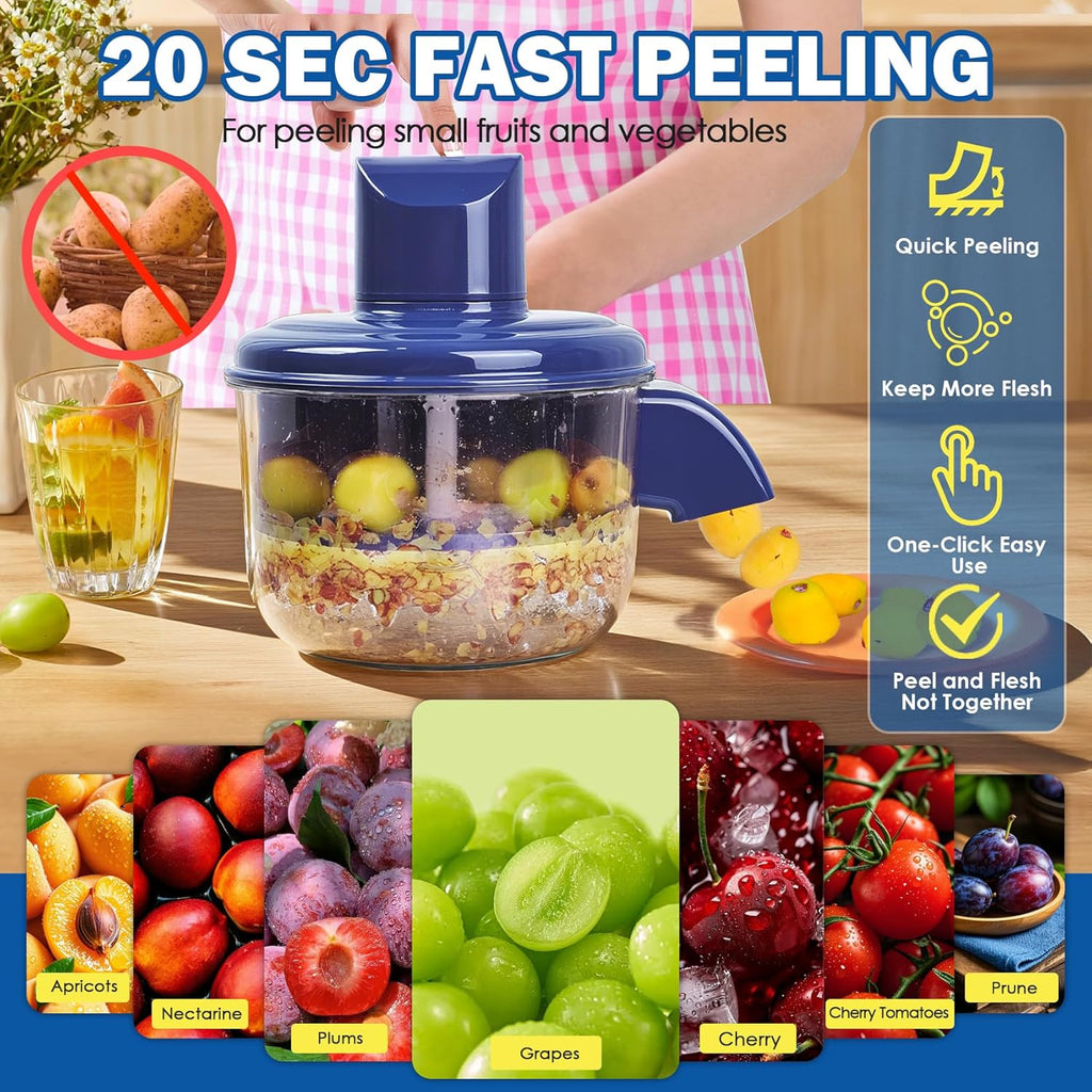Peeling machine in use