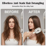 Steam brush detangling hair