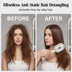 Steam brush detangling hair