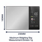5KG Stainless Steel Smart Kitchen Scale