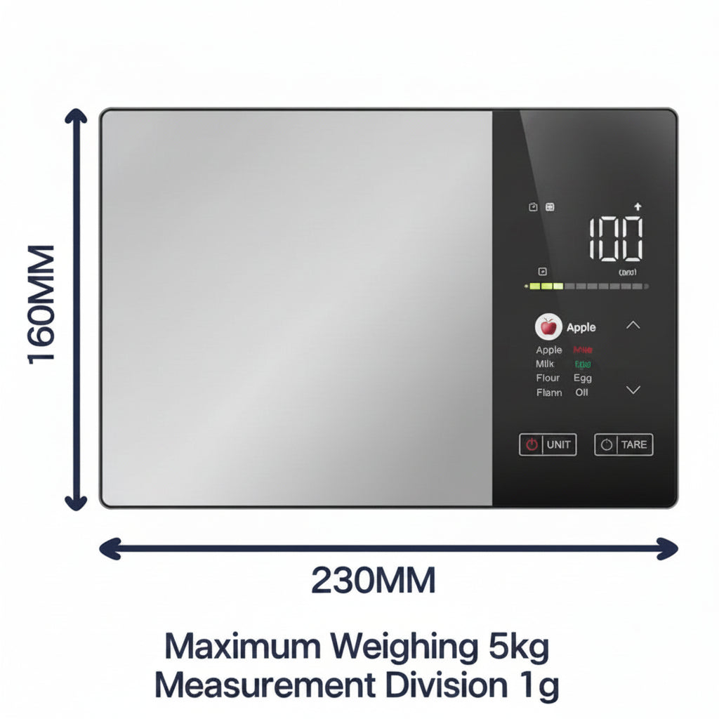 5KG Stainless Steel Smart Kitchen Scale