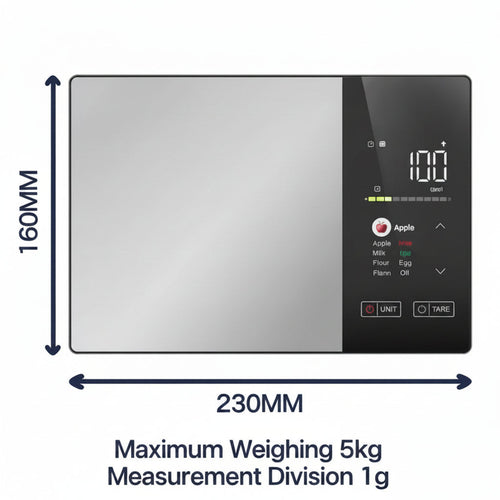 5KG Stainless Steel Smart Kitchen Scale